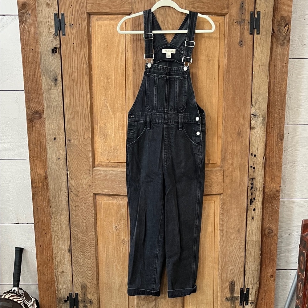 Madewell Black Denim Overalls